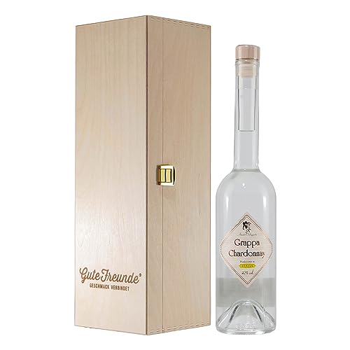 Amato Soleggiato Grappa Chardonnay mit Geschenk-Holzkiste von Amato