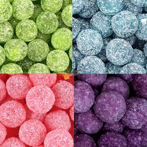 Barnetts Mega Sour Sweets - 4 x 100g Bags - Super Sour Hard Sweets Himbeere Apfel Kirsche bösartige Veilchen saure Süßigkeiten von AmazValue Global