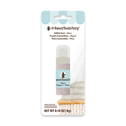 American Crafts The Sweet Tooth Fairy Edible Dust Pump - Pastry Decorating Powder - 0.14 Ounces, Silver von American Crafts