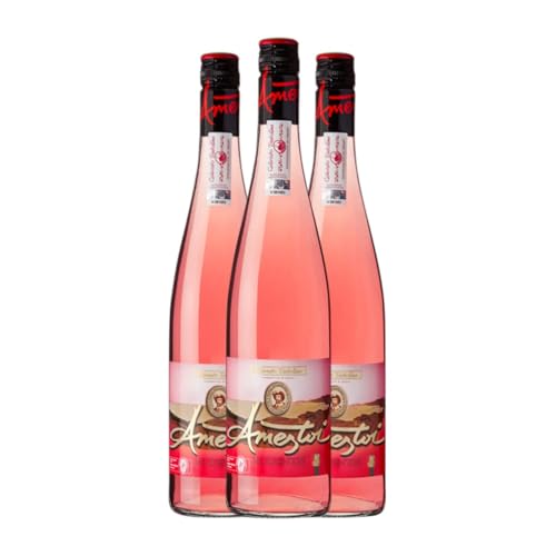 Ameztoi Rubentis Getariako Txakolina 75 cl Rosé-Wein (Karton mit 3 Flaschen von 75 cl) von Ameztoi