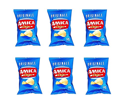 6x Amica Chips Classica Originale Patatine Kartoffelchips gesalzen 50g Kartoffel von Amica Chips