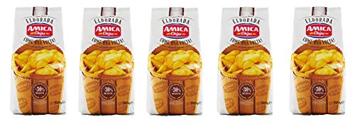 5x Amica Chips Eldorada Come una Volta Kartoffelchips dicker und knuspriger Schnitt 130g glutenfreie Kartoffel chips von Amica