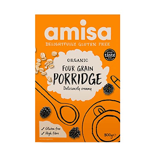 Amisa Organic - Gluten Free Four Grain Porridge - 300g (Pack of 3) von Amisa