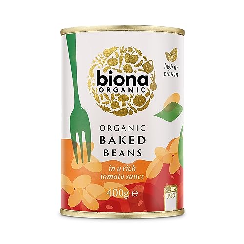 Biona Organic – Canned Baked Beans in Tomato Sauce – 400 g (Case Of 6) von Amisa