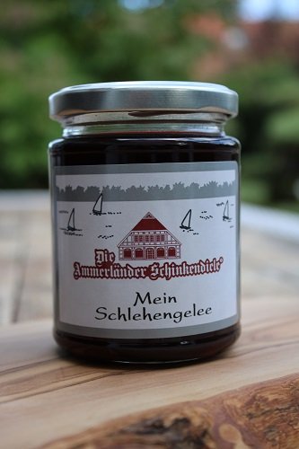 Mein Schlehengelee 250g - Handgemachtes Gelee aus wilden Schlehen | ein Geschmackserlebnis aus der Natur von Ammerländer Schinkendiele