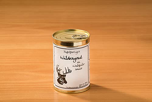 Wildragout in Waldpilzsauce – 400g | Exquisite Wildfleischmischung | Mit aromatischen Waldpilzen | Traditionell zubereitet & geschmackvoll abgerundet | Für wahre Feinschmecker | Premium-Qualität von Ammerländer Schinkendiele