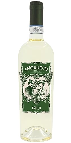 Amoruccio Grillo Terre Siciliane IGT, Weißwein aus Sizilien, Fruchtiges Aroma (1 x 0,75l) von Amoruccio