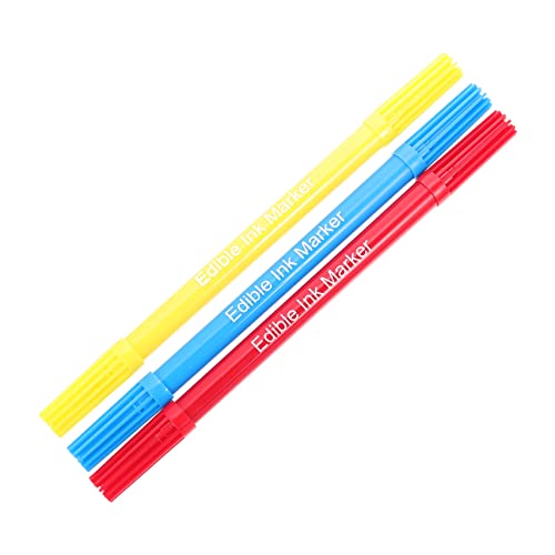 Amosfun 3st Backstift Lebensmitteldekorationsmarker Essbare Marker Textmarker Backen-färbewerkzeug Schreibstifte Für Schriftsteller Backen Von Farbstiften Doppelkopf Längezeichen Plastik von Amosfun