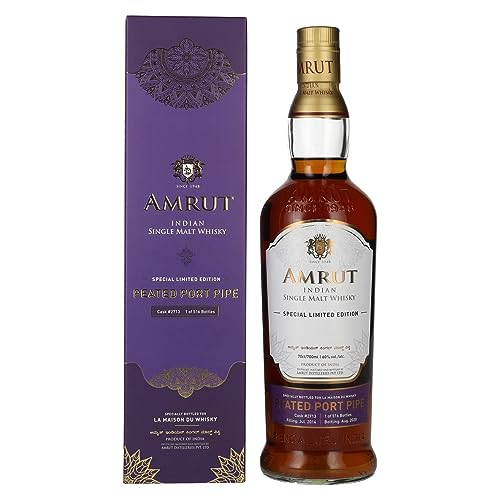 Amrut PORT PIPE Indian Single Malt Whisky 60% Vol. 0,7l in Geschenkbox von Amrut