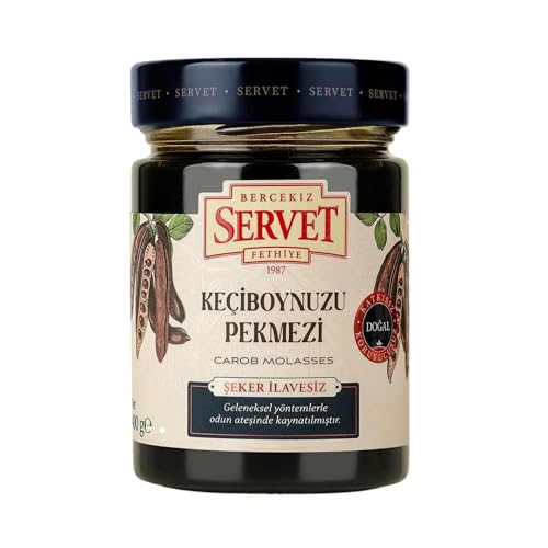 Servet Johannisbrot Sirup Ohne Zucker - 400 g - Natürliche Süße ohne Zuckerzusatz, ideal für eine gesunde Ernährung von Anadoludan Sofraniza