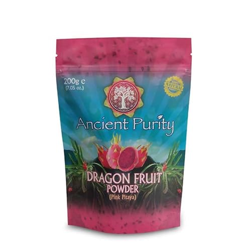 Dragon Fruit Powder (Red) Pink Pitaya 200G von Ancient Purity