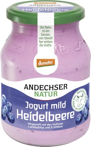 AN demeter Jogurt mild Heidelbeere 3,8% 12 x 500 gr von Andechser Natur