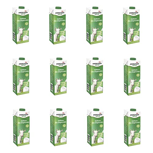 Andechser Natur - Haltbare Ziegenmilch 3% fett bio - 1 l - 12er Pack von Andechser Natur