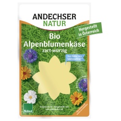 Alpenblumenkäse, geschnitten, laktosefrei von Andechser Natur