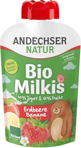 Bio Milkis Erdbeere-Banane 2 x 100 gr von Andechser Natur