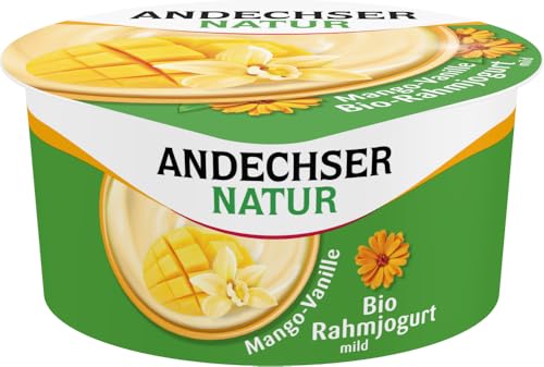 Bio Rahmjogurt mild Mango-Vanille 10% 12 x 150 gr von Andechser Natur