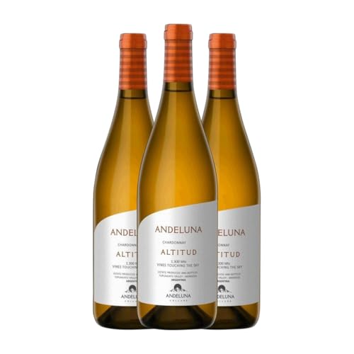 Andeluna Altitud Chardonnay Tupungato 75 cl Weißwein (Karton mit 3 Flaschen von 75 cl) von Andeluna Cellars