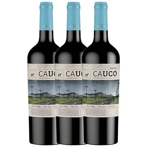 Andeluna Cauco Malbec Valle de Uco 75 cl (Schachtel mit 3 Flaschen von 75 cl) von Andeluna Cellars