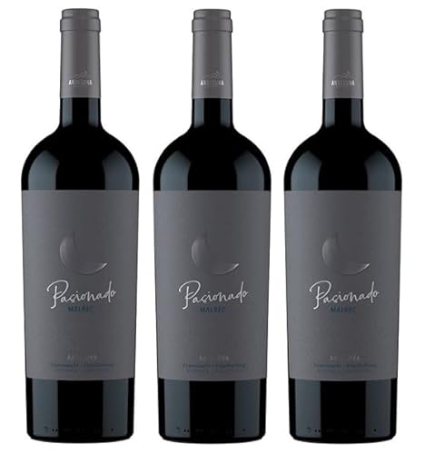 3x 0,75l - 2018er - Andeluna - Pasionado - Malbec - Tupungato - Mendoza - Argentinien - Rotwein trocken von Andeluna