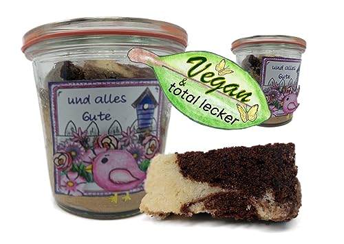 Sommerlicher Geburtstagsgruß "Am Gartenzaun" mit einem Marmorkuchen Vegan von Andis Backidee Kuchen & Gebäck Eine Idee von A. Tönges