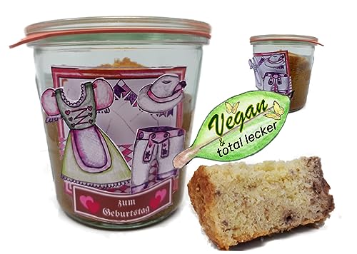 Vegan zubereiteter Vanillekuchen mit Cranberrys im Glas "Trachten-Geburtstag" von Andis Backidee Kuchen & Gebäck Eine Idee von A. Tönges