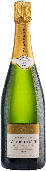 Andre Roger Champagne Grand Reserve Grand Cru brut Jg. Cuvee aus 80 Proz. Pinot Noir, 20 Proz. Chardonnay 20 Proz. der Grundweins reift 15-16 Monate im grossen Holzfass