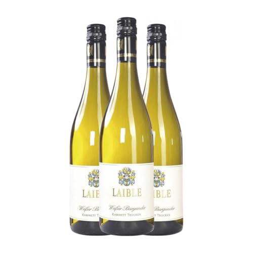 Andreas Laible Durbacher Plauelrain Kabinett Weißburgunder Trocken Baden 75 cl Weißwein (Karton mit 3 Flaschen von 75 cl) von Andreas Laible