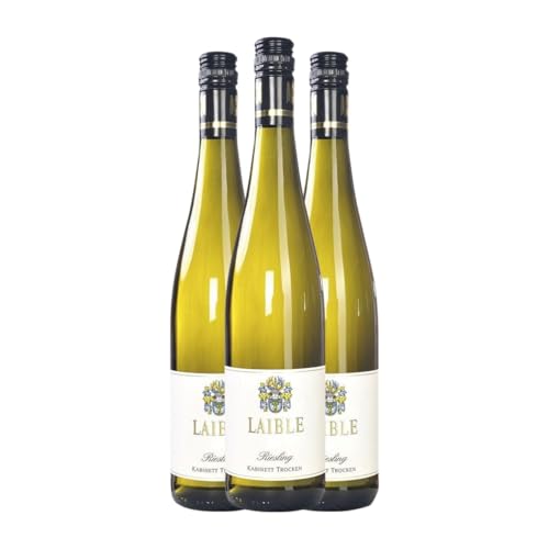 Andreas Laible Kabinett Riesling Trocken Baden 75 cl Weißwein (Karton mit 3 Flaschen von 75 cl) von Andreas Laible