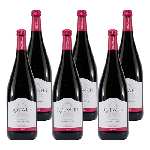 Nordmazedonien Rotwein -lieblich- (6 x 1,0L) von Andreas Oster Weinkellerei KG, 56812 Cochem