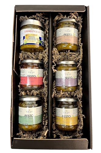 Geschenkset Pesto - Unsere italienischen Pesto Klassiker für Ihre Pasta - In schöner 6er Geschenkbox von Andronaco