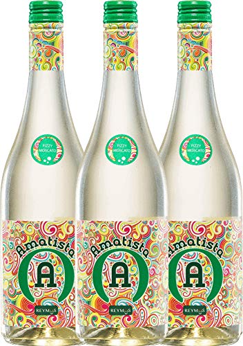 Amatista Moscato Blanco Frizzante von Anecoop - Perlwein 3 x 0,75l VINELLO - 3er - Weinpaket inkl. kostenlosem VINELLO.weinausgießer von Anecoop Bodegas