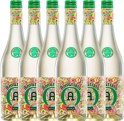 Amatista Moscato Blanco Frizzante von Anecoop - Perlwein 6 x 0,75l VINELLO - 6er - Weinpaket inkl. kostenlosem VINELLO.weinausgießer von Anecoop Bodegas