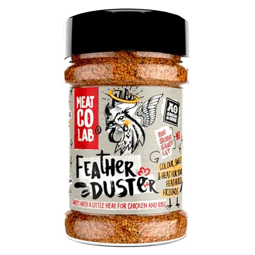 Angus & Oink | Feather Duster Chicken BBQ Rub | Orangen-, Paprika-, Chipotle- und Zitronenpfeffer-Gewürz, perfekt für Hühnchen | Glutenfrei, veganfreundlich | 200g von Angus & Oink