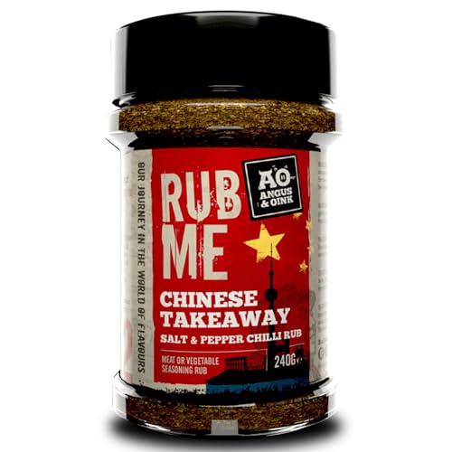 Angus & Oink Rub Me Chinesische Salz- und Pfefferstreuer zum Mitnehmen, Chilli, Grillgewürze von Angus & Oink