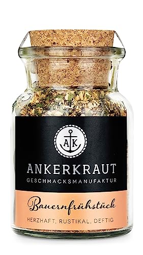 Ankerkraut Bauernfrühstück Gewürz, 90g im Korkenglas, Zubereitung für Kartoffeln, Deftige Mahlzeit Einfach Zubereiten, Zuckerfrei und frei von Zusatzstoffen von Ankerkraut