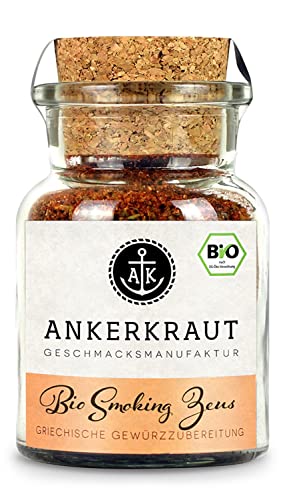 Ankerkraut Bio Smoking Zeus, für extra würziges Gyros, 80 g im Korkenglas, Gewürz für Fleisch Schweinefleisch, Lecker Grillen BBQ für zu Hause selber machen von Ankerkraut