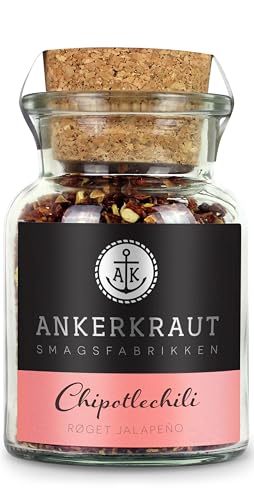 Ankerkraut Chipotlechili, røget Jalapeño groftkværnet, 55g i glas med korklåg von Ankerkraut