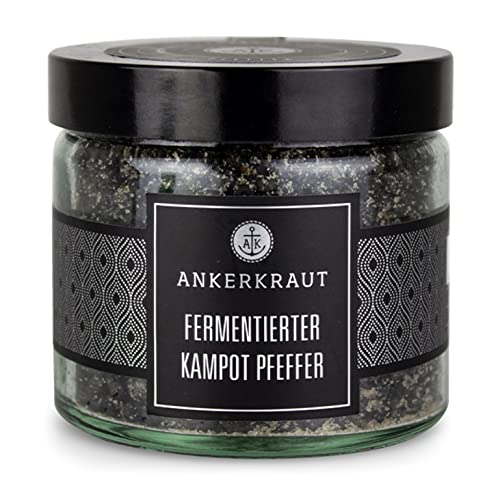 Ankerkraut Fermentierter Kampot Pfeffer, 150g im Tiegel, Finisher für Salat, Steak, Fleisch, Gemüse, Premium Qualität von Ankerkraut