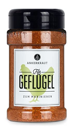 Ankerkraut Für Geflügel, Putenbrust-Filet und Chicken-Wings lecker, einfach Kochen, 230g im Streuer, Lebensmittel wie Hähnchen Pute würzen, Geschenk-Idee von Ankerkraut