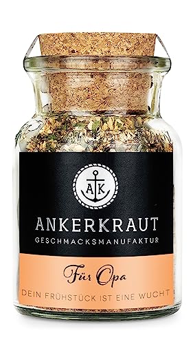 Ankerkraut Für Opa, Bauernfrühstück Gewürz als Sonderedition, Zubereitung für Kartoffeln, zuckerfrei, deftige Mahlzeit, Geschenk für die Familie, 90 g im Korkenglas von Ankerkraut