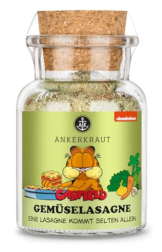 Ankerkraut Gemüselasagne, Garfield-Edition, Lasagne, Pasta, Nudeln kochen, Kinder-Gewürz, ohne Zuckerzusatz, 95 g im Korkenglas von Ankerkraut