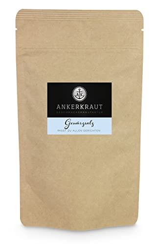 Ankerkraut Gewürzsalz, 320g im Beutel, Braten Kochen Genuss Pur, Salz-Gewürz mit Paprika, für Gemüse Fleisch Pommes von Ankerkraut