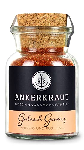 Ankerkraut Gulasch Gewürz, Gewürzmischung für ungarische Gulasch aus dem Topf oder Ofen, 80g im Korkenglas von Ankerkraut