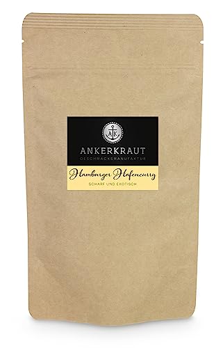 Ankerkraut Hamburger Hafencurry, Curry Gewürz ohne Salz, lecker würzen, einfach kochen, 150 g im aromadichten Beutel von Ankerkraut