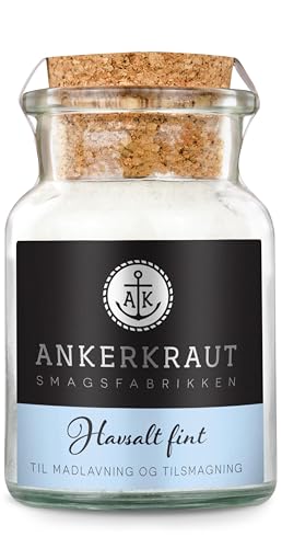 Ankerkraut Havsalt fint, rent salt til madlavning og krydring, 170g i glas med korklåg von Ankerkraut