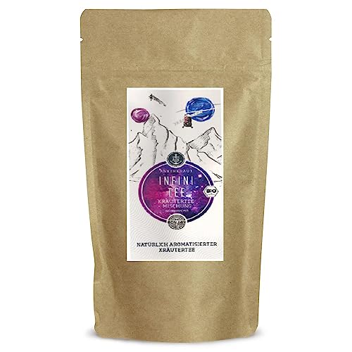 Ankerkraut Infinitee, Bio-Alternative zu Kaffee, Energy-Drink und Gaming-Booster, mit Mate, Ginseng, Moringa, Guarana, loser Kräuter-Tee für etwa 8 Liter, 80g im Beutel von Ankerkraut