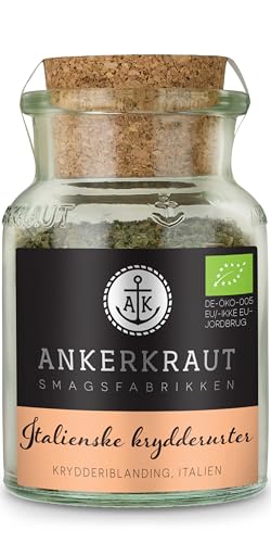 Ankerkraut Italienske krydderurter, middelhavets universalkrydderi til pasta, pizza og salater, 20g i glas med korklåg von Ankerkraut