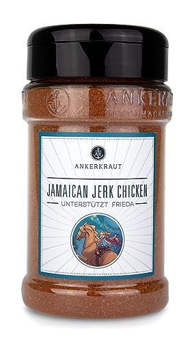 Ankerkraut Jamaican Jerk Chicken, BBQ-Rub, 200g im Streuer, Exotischer Insel-Geschmack für Hähnchen, Lecker Zu Hause Kochen am Grill, Premium Qualität von Ankerkraut