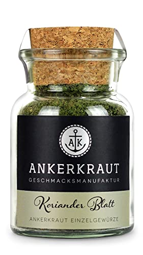 Ankerkraut Koriander Blatt, chinesische Petersilie, gerebelt, 25g im Korkenglas von Ankerkraut