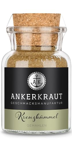 Ankerkraut Kreuzkümmel gemahlen, Würziges Aroma für authentische Gerichte aus der internationalen Küche, 75 g im Korkenglas von Ankerkraut